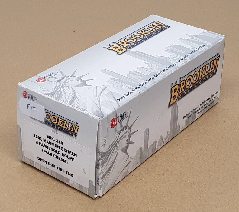 Brooklin Models 1/43 Scale BRK116 - 1931 Marmon Sixteen 2-Pass Coupe Pale Cream