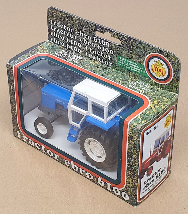 Joal Appx 11.5cm Long Diecast 250 - Ebro 6100 Tractor - Blue/White