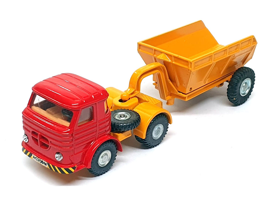 Joal Appx 17cm Long Diecast 212 - Camion Dumper Trailer Truck - Red/Yellow