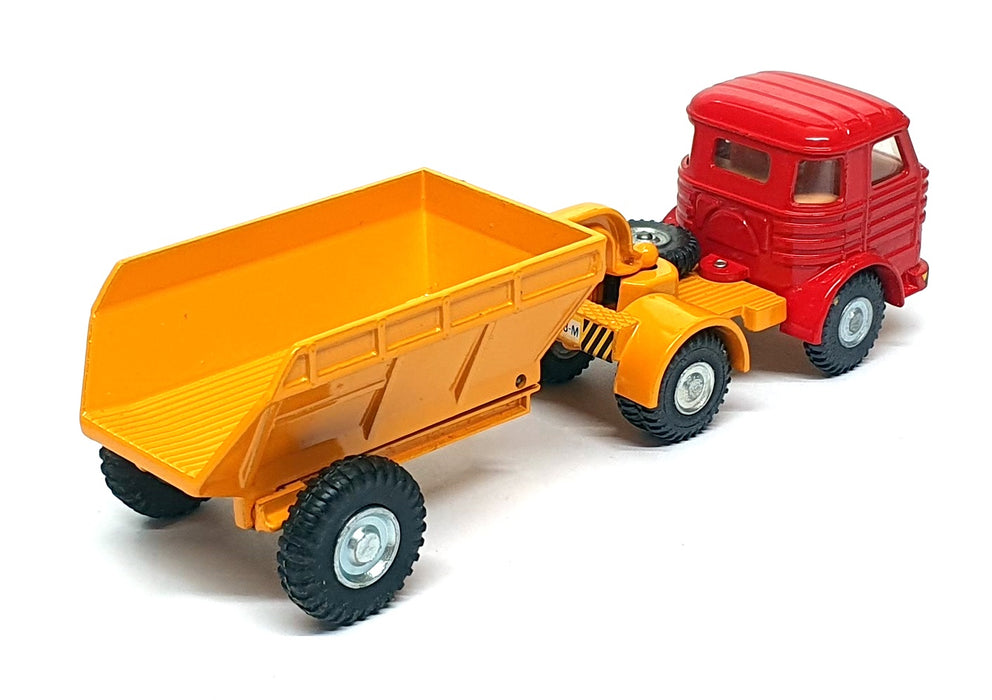 Joal Appx 17cm Long Diecast 212 - Camion Dumper Trailer Truck - Red/Yellow
