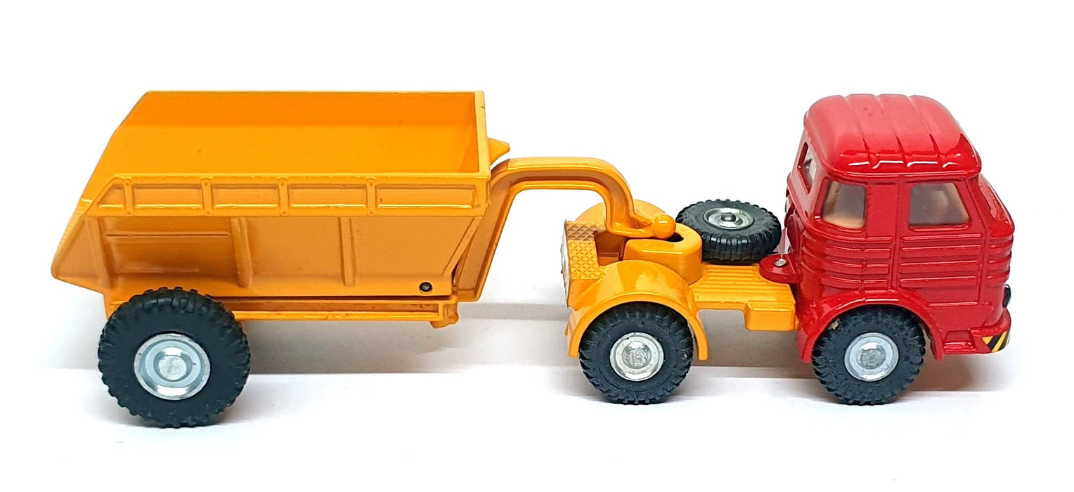 Joal Appx 17cm Long Diecast 212 - Camion Dumper Trailer Truck - Red/Yellow