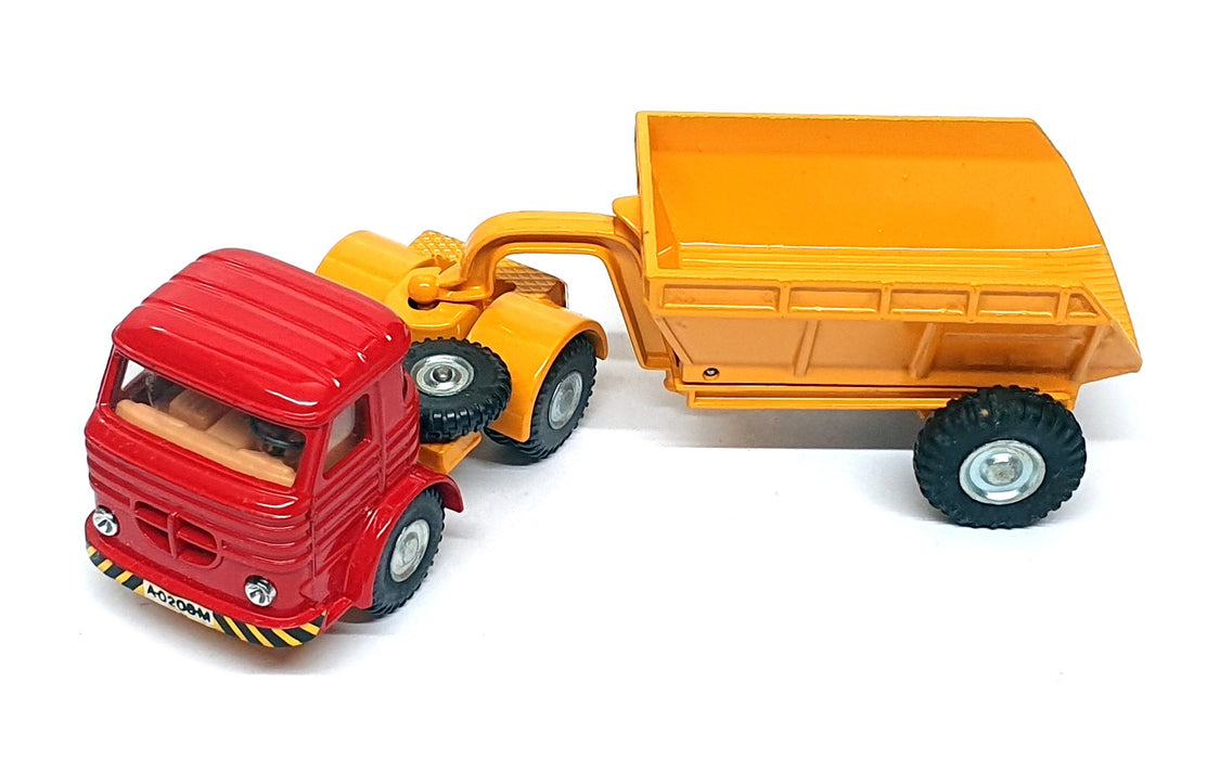 Joal Appx 17cm Long Diecast 212 - Camion Dumper Trailer Truck - Red/Yellow
