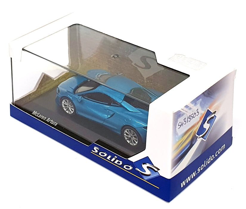 Solido 1/43 Scale Diecast S4313503 - 2022 McLaren Artura - Belize Blue
