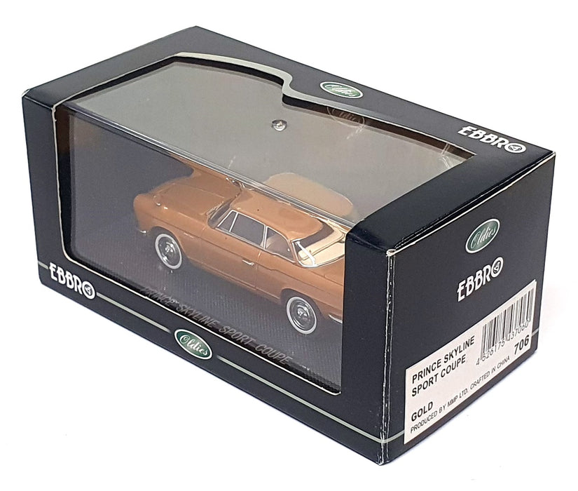 Ebbro 1/43 Scale Diecast 706 - Nissan Prince Skyline Sport Coupe - Gold