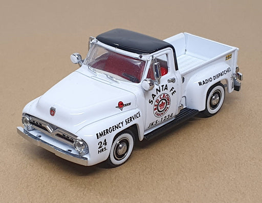 Matchbox 1/43 Scale YRS06-M - 1955 Ford F-100 Pickup Red Crown - White