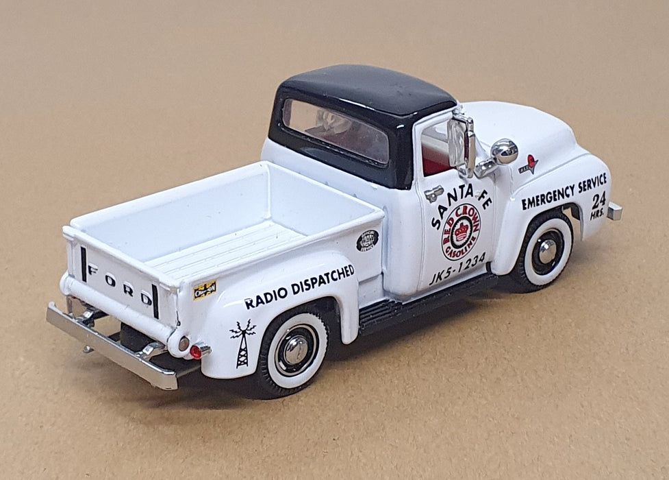 Matchbox 1/43 Scale YRS06-M - 1955 Ford F-100 Pickup Red Crown - White