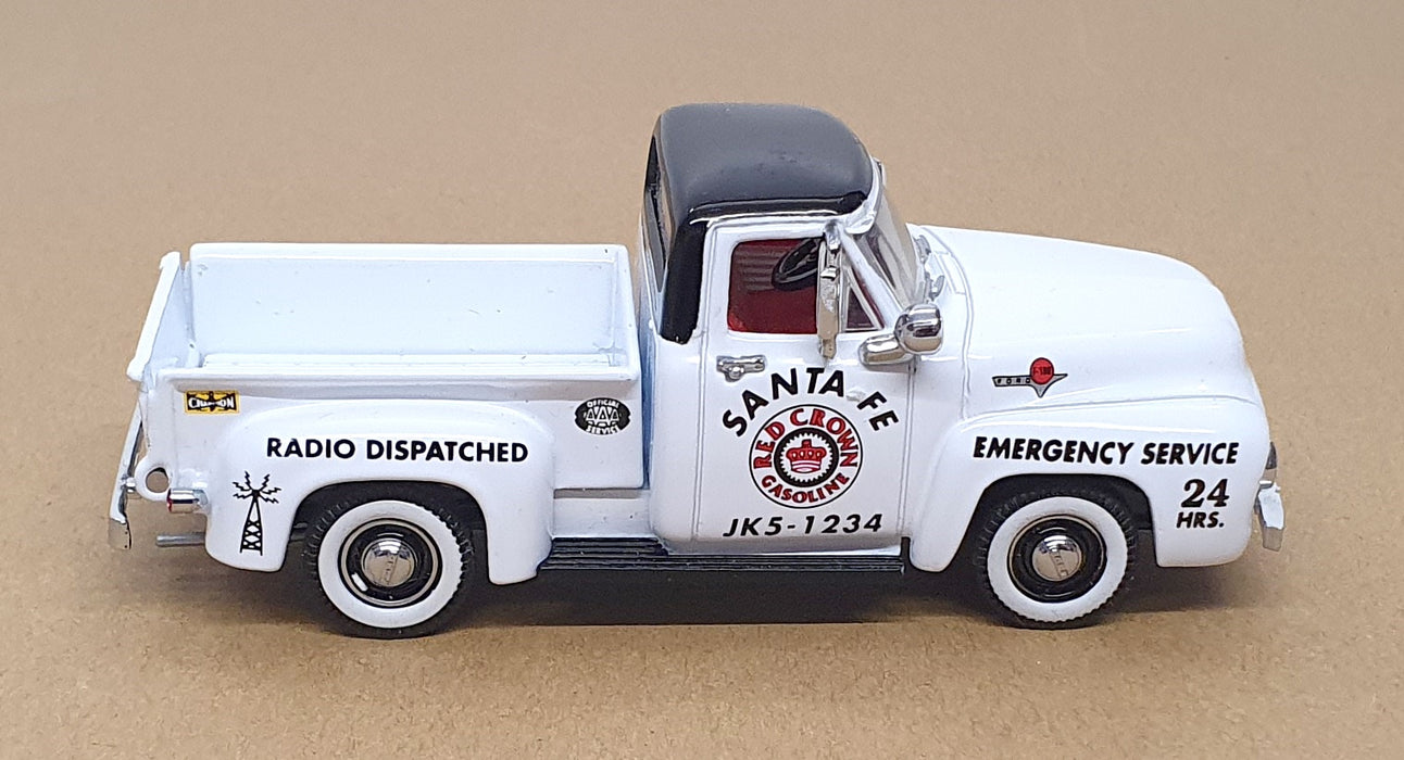 Matchbox 1/43 Scale YRS06-M - 1955 Ford F-100 Pickup Red Crown - White