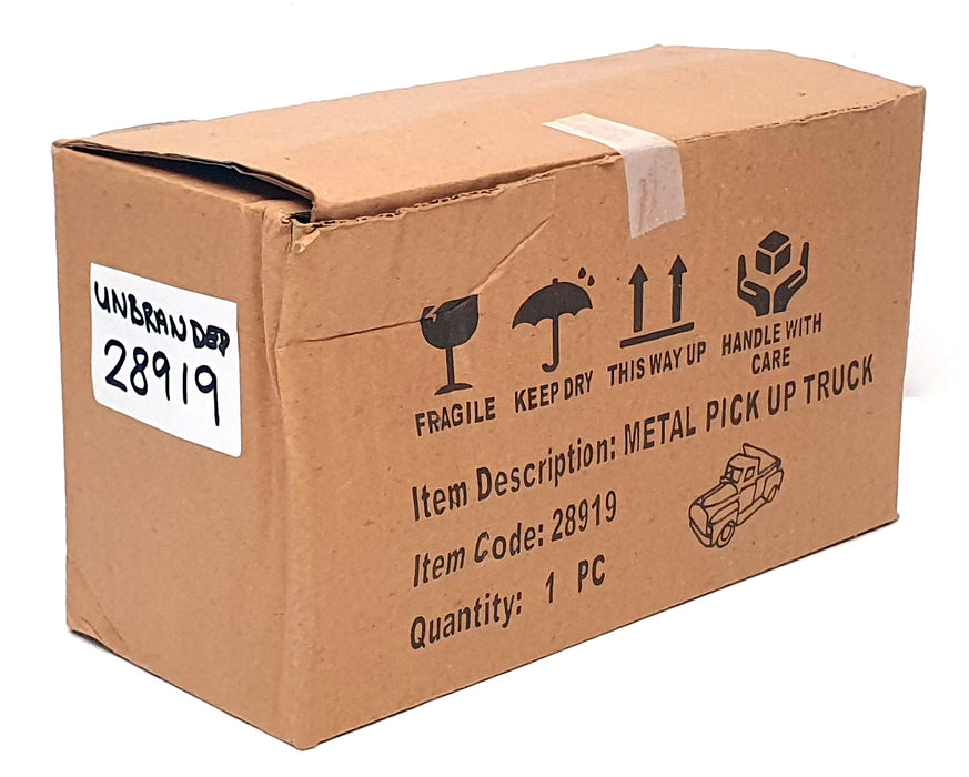 Unbranded 28919 - 21.5cm Long Metal Christmas Pick Up Truck - Red