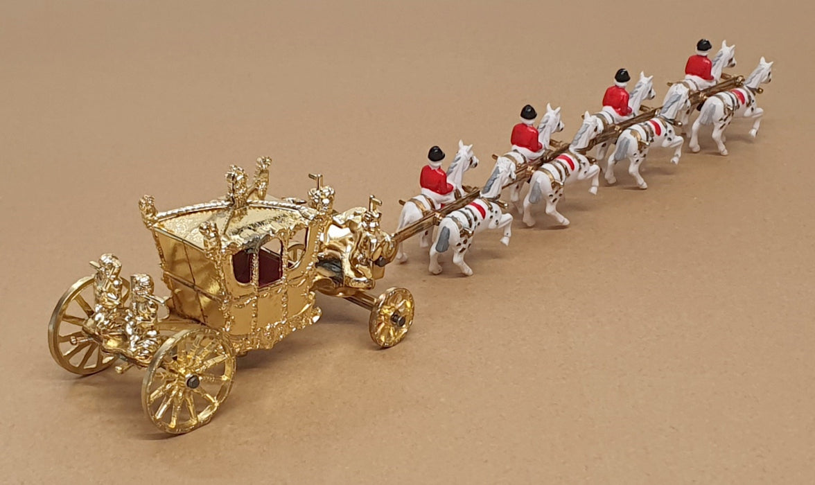 Crescent Toys Appx 31cm Long Diecast 1301 - The Royal State Coach - Gold