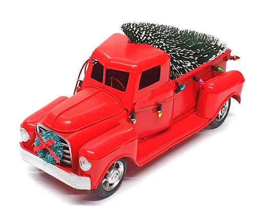 Unbranded 28919 - 21.5cm Long Metal Christmas Pick Up Truck - Red