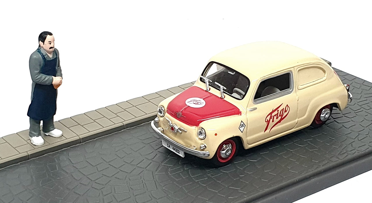 Solido 1/43 Scale DIR120 - 1965 Seat 600D Frigo Diorama - Cream/Red