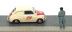 Solido 1/43 Scale DIR120 - 1965 Seat 600D Frigo Diorama - Cream/Red