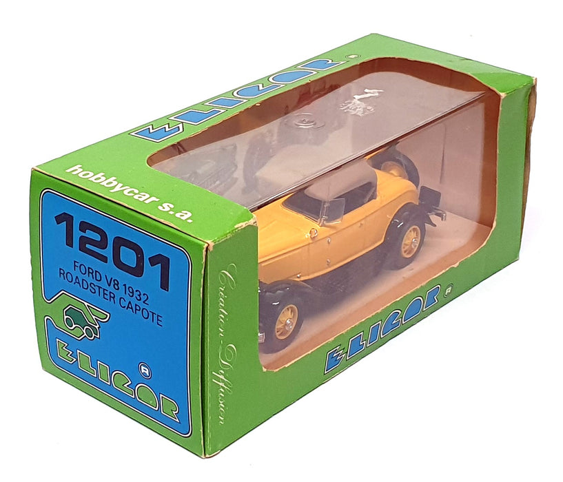 Eligor 1/43 Scale Diecast 1201 - 1932 Ford V8 Roadster Capote - Yellow