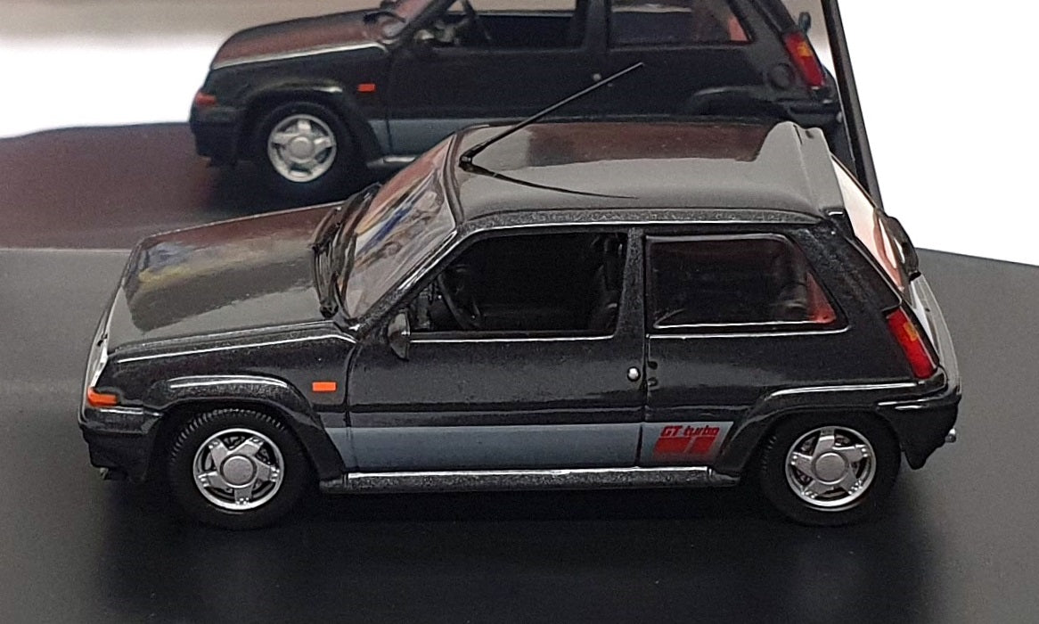 Universal Hobbies 1/43 Scale 77 11 420 100 - Renault 5 GT Turbo - Grey