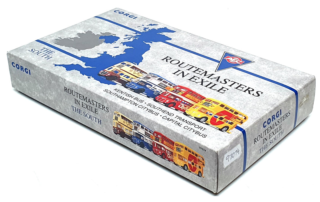 Corgi Diecast 97074 - AEC Routemasters In Exile The South - 4 Piece Bus Set