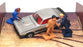 Corgi Diecast 342 - Silver Ford Capri + Figures TV Series The Professionals CI5
