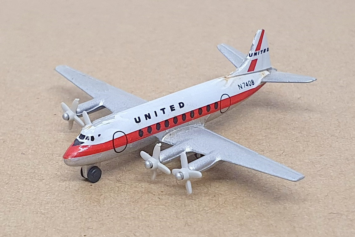 Schabak 1/600 Scale 941/23 - Vickers Viscount Aircraft United N7408