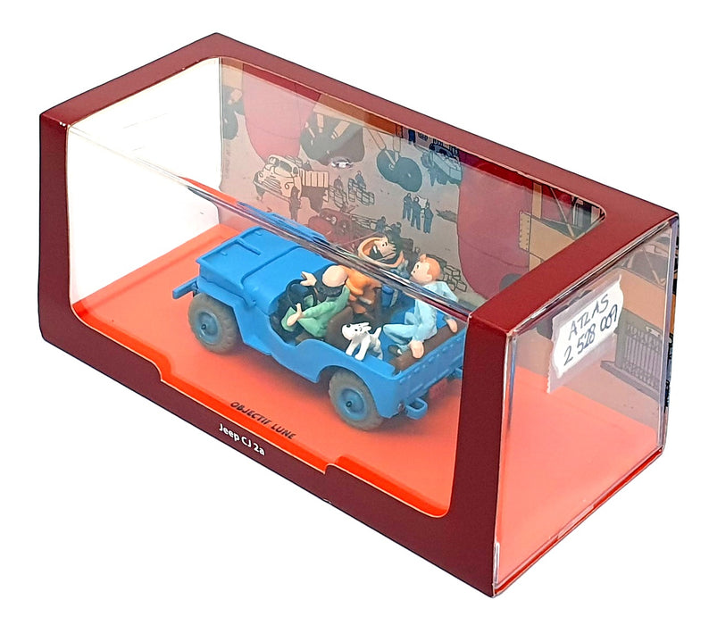 Atlas Editions 1/43 Scale 2 528 009 - Jeep CJ 2a Tintin Objectif Lune - Blue