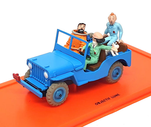 Atlas Editions 1/43 Scale 2 528 009 - Jeep CJ 2a Tintin Objectif Lune - Blue