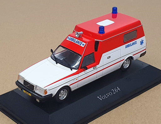 Atlas Editions 1/43 Scale 7495006 - Volvo 264 Ambulance - Red/White