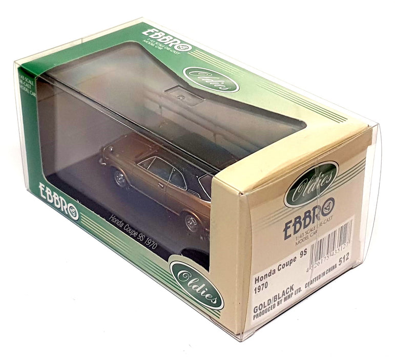Ebbro 1/43 Scale Diecast 512 - 1970 Honda Coupe SS - Gold/Black