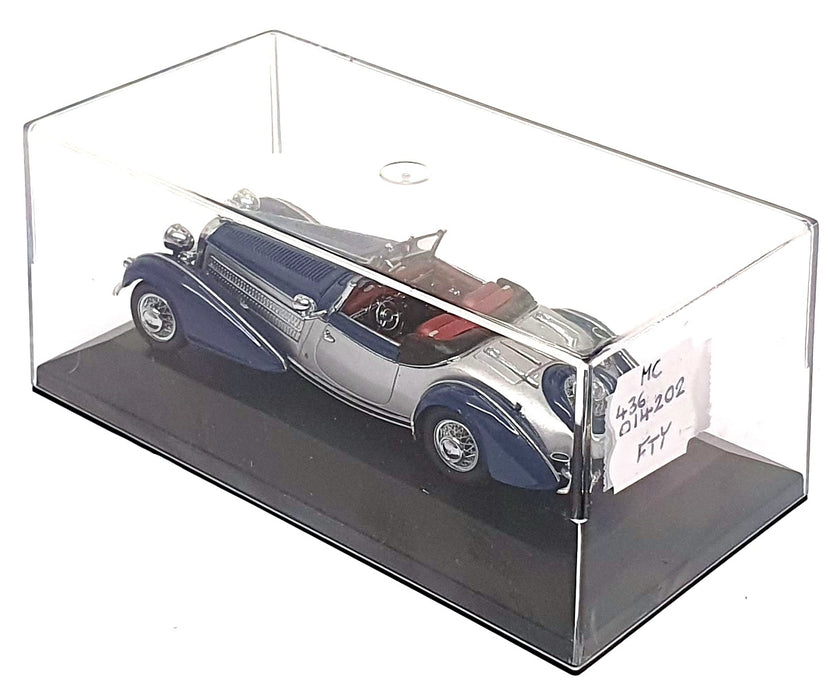 Minichamps 1/43 Scale 436 014202 - 1938 Horch 855 Special Roadster Blue/Silver