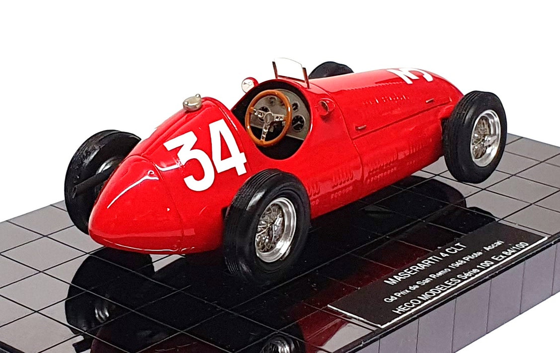 Heco 1/43 Scale 84/100 - F1 Maserati 4 CLT #34 Winner San Remo GP 1948 Ascari