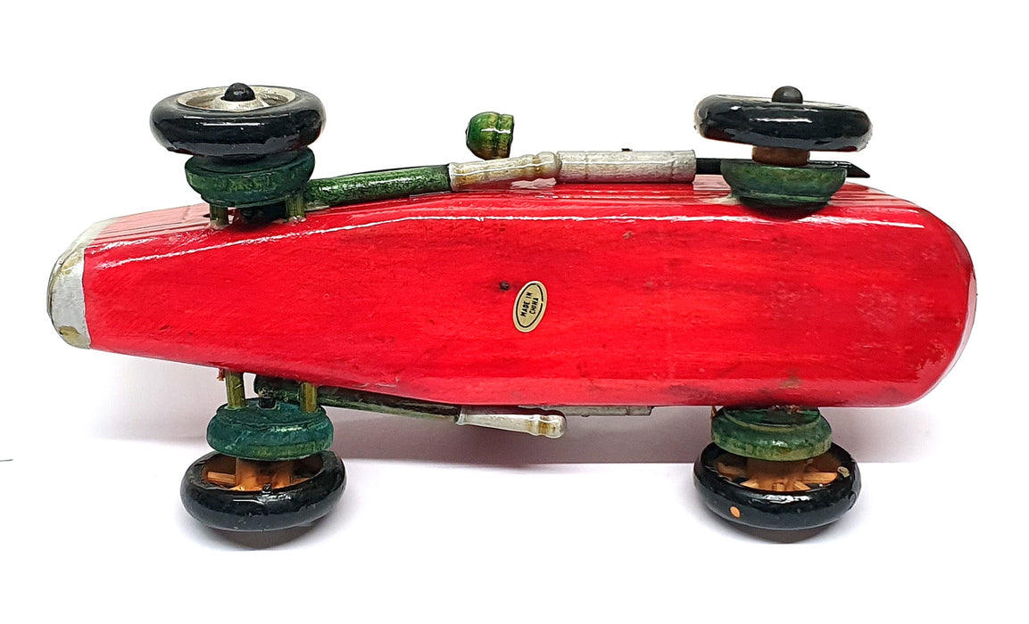 China Brand D6062 - 9" Hand Made & Painted Wooden Car - Red