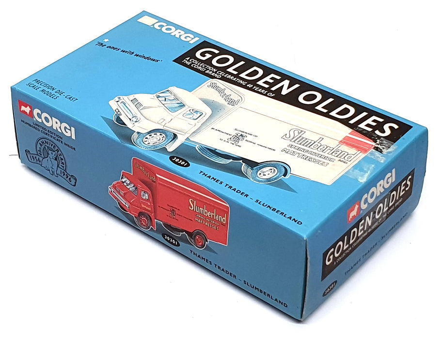 Corgi 1/50 Scale Diecast 30301 - Thames Trader Box Van Slumberland Red