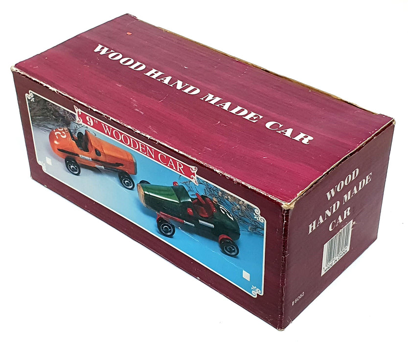 China Brand D6062 - 9" Hand Made & Painted Wooden Car - Red