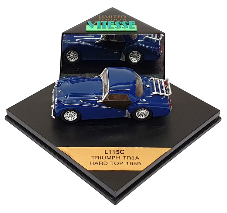 Vitesse 1/43 Scale Diecast L115C - 1959 Triumph TR3A Hardtop - Blue