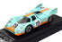 Solido 1/43 Scale 2421 - Gulf Porsche 917 K7 #19 1971 - Lt. Blue/Orange