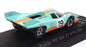 Solido 1/43 Scale 2421 - Gulf Porsche 917 K7 #19 1971 - Lt. Blue/Orange