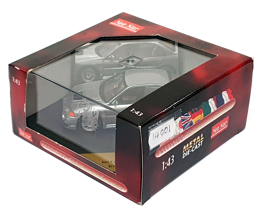 Sun Star 1/43 Scale 14001 - Mitsubishi Lancer Evo Road Car - Met. Grey