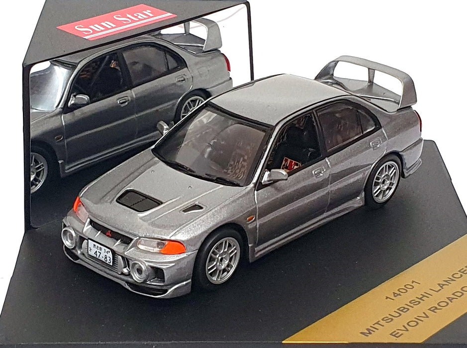 Sun Star 1/43 Scale 14001 - Mitsubishi Lancer Evo Road Car - Met. Grey