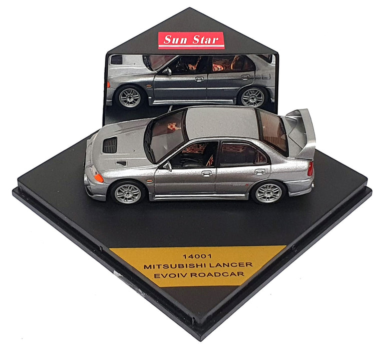 Sun Star 1/43 Scale 14001 - Mitsubishi Lancer Evo Road Car - Met. Grey