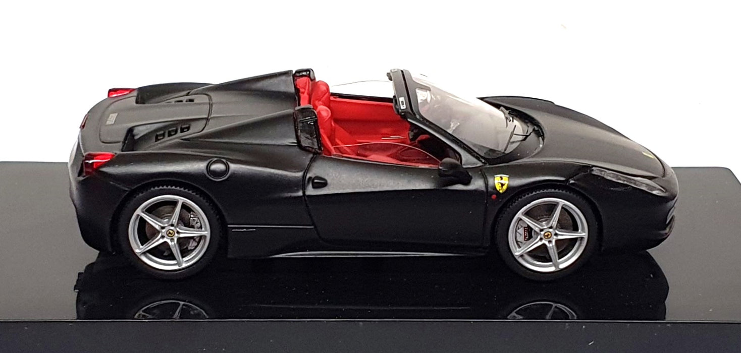 Hot Wheels 1/43 Scale Diecast W1184 - Ferrari 458 Italia Spider - Black