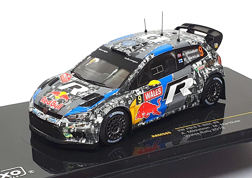 Ixo 1/43 Scale RAM565P - VW Polo R WRC #9 Wales Rally 2013 Mikkelsen/Markkula