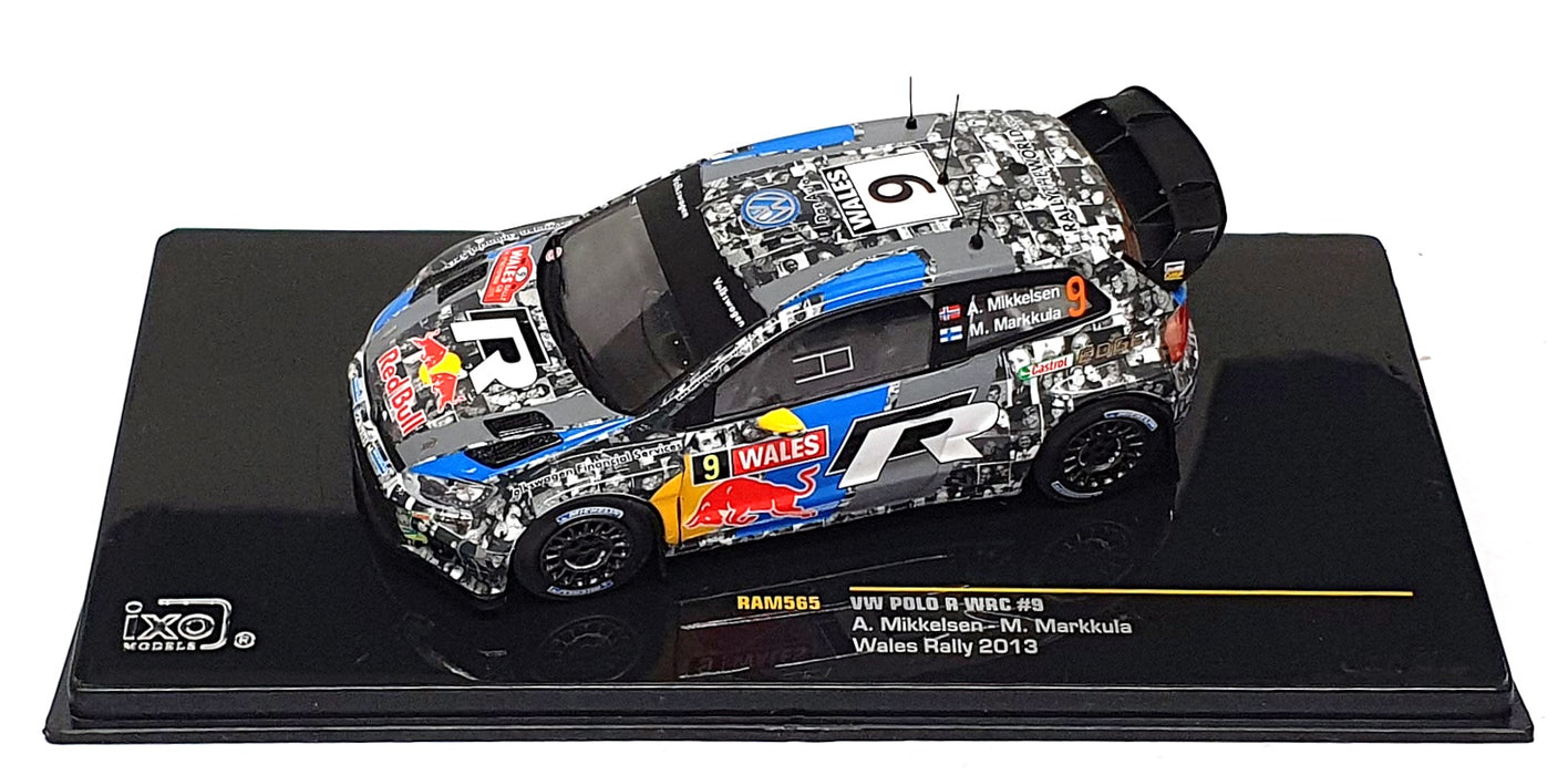 Ixo 1/43 Scale RAM565P - VW Polo R WRC #9 Wales Rally 2013 Mikkelsen/Markkula