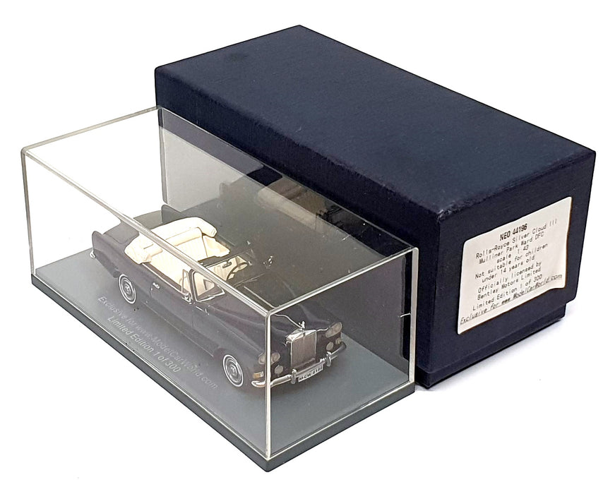 Neo 1/43 Scale 44196 Rolls Royce Silver Cloud III Mulliner Park Ward - Dk. Blue