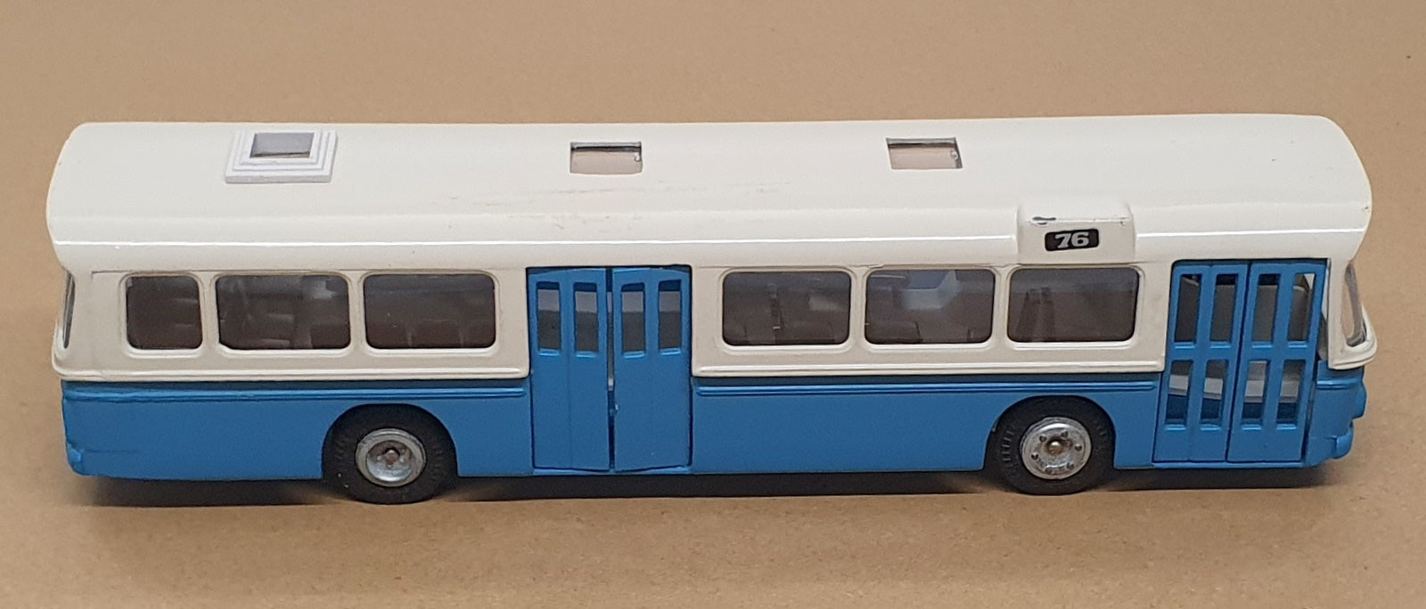 Tekno 22cm Long Diecast 851 - Scania CR-76 Bus - White/Blue