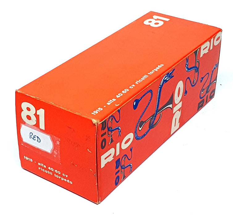 Rio 1/43 Scale No. 81 - 1915 Alfa Romeo 40/60 cv Ricotti Torpedo - Red