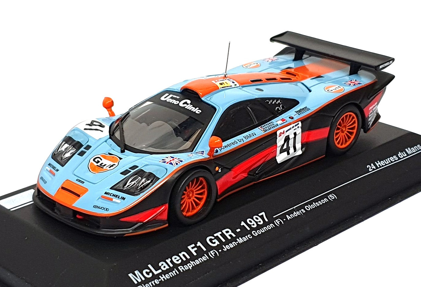 Altaya 1/43 Scale GTR97 - McLaren F1 GTR Gulf #41 24Hr Le Mans 1997