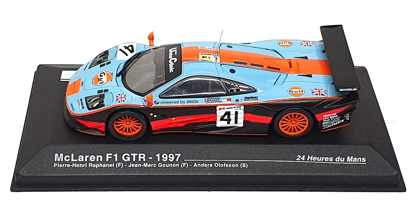 Altaya 1/43 Scale GTR97 - McLaren F1 GTR Gulf #41 24Hr Le Mans 1997