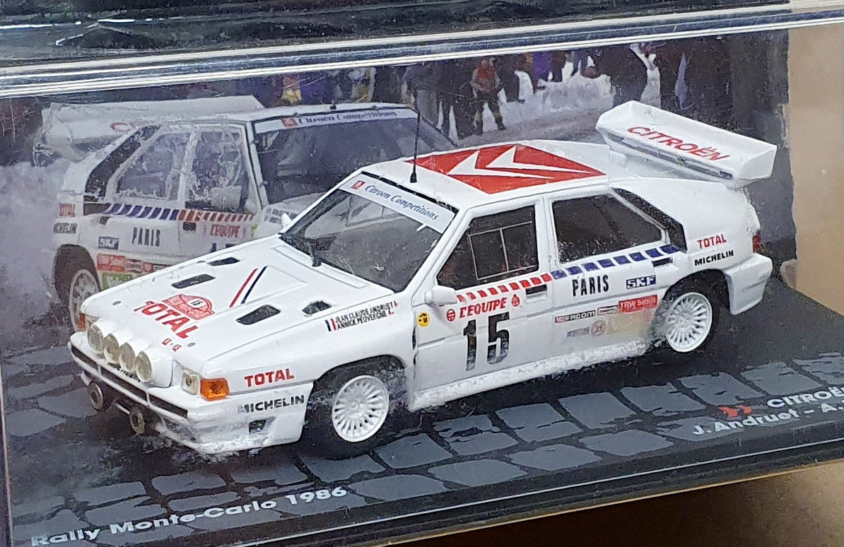Altaya 1/43 Scale AT86BX - Citroen BX 4TC #15 Monte Carlo Rally 1986
