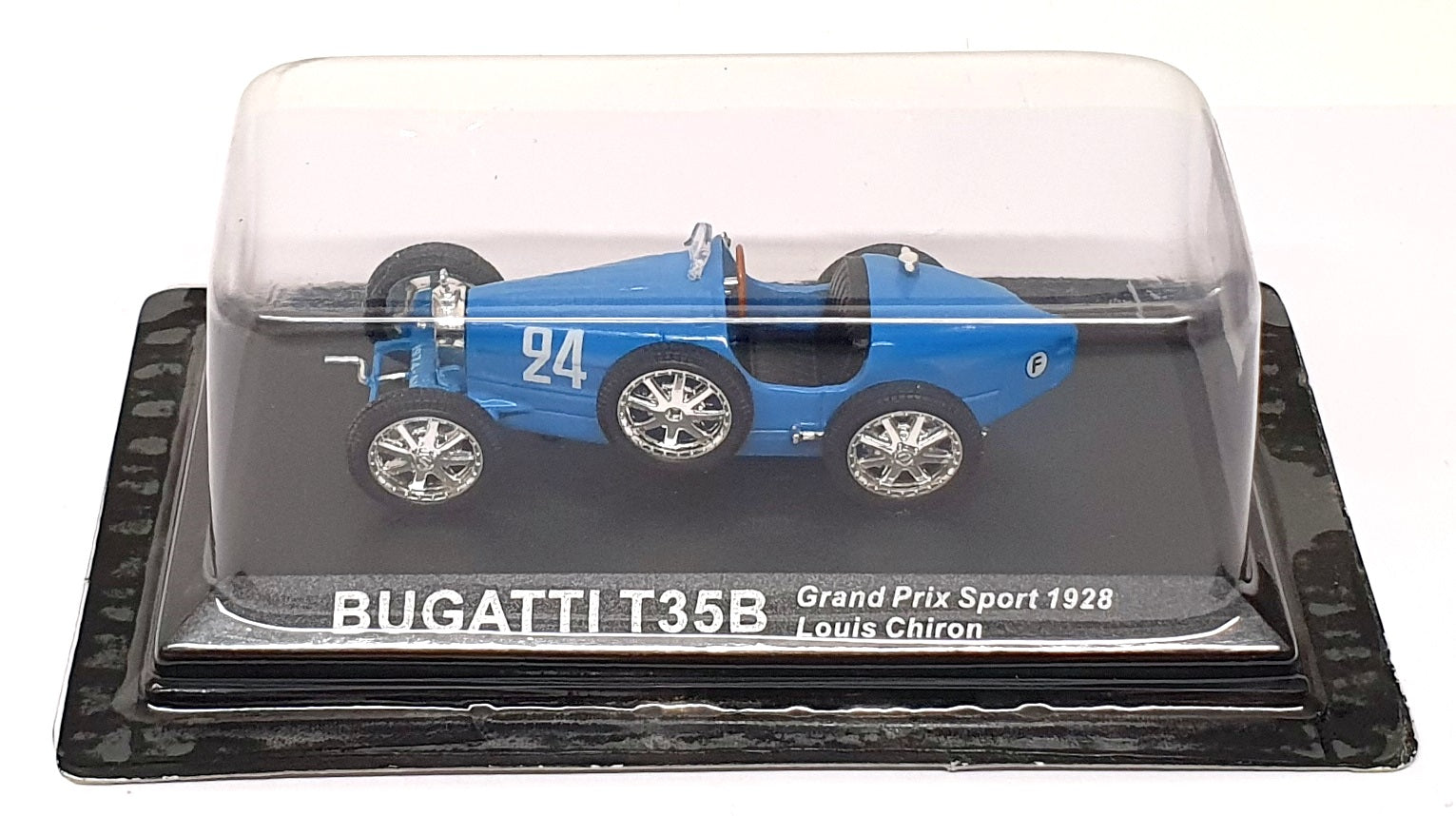 Altaya 1/43 Scale AT35B - Bugatti T35B Grand Prix Sport 1928 #24 L Chiron - Blue