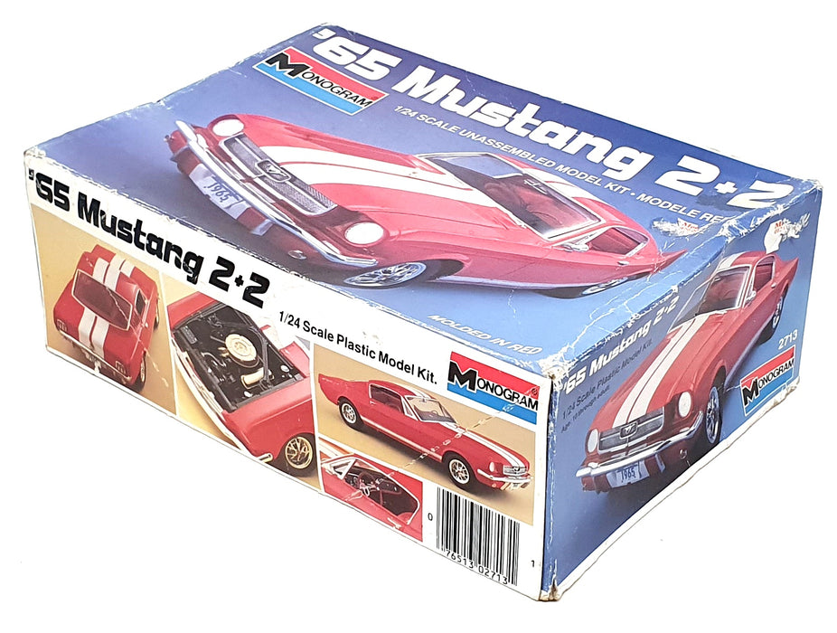 Monogram 1/24 Scale Unbuilt Model Kit 2713 - 1965 Ford Mustang 2+2 - Red