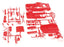 Monogram 1/24 Scale Unbuilt Model Kit 2713 - 1965 Ford Mustang 2+2 - Red