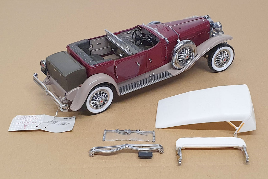 Franklin Mint 1/24 Scale 241026D - 1930 Duesenberg J Deham - Maroon/Beige