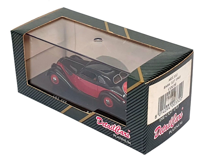 Detail Cars 1/43 Scale ART.332 - 1941 BMW 327 Coupe - Black/Red
